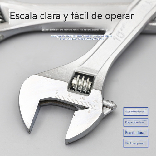 Llave De Boca Ajustable Ajustable Profesional De 10 Pulgadas