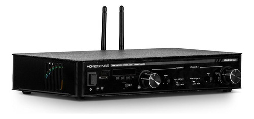 Kit Som Ambiente Home Sense 320.4 + 2 Som Arandela Quadrada Cor Preto Potência De Saída Rms 320 W