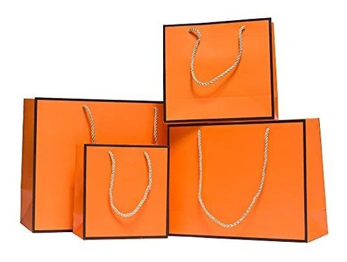 Bolsa Lujo Color Naranja Para Boda Cumpleaño Aniversario