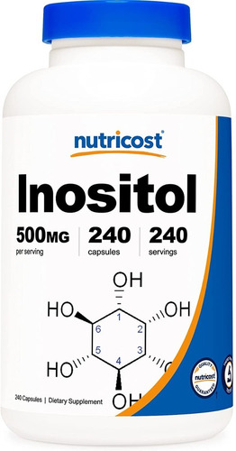 Inositol De 500mg Y 240 Capsulas Nutricost Original De Eeuu