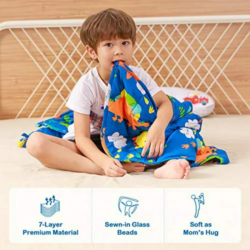 Manta Ponderada Silvio Kids, 10 Lbs, 41 X 60 Pulgadas, Algod