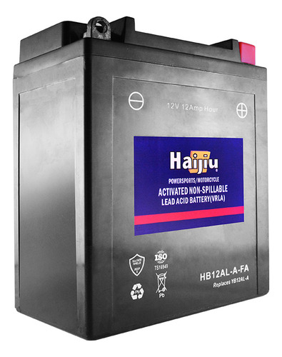 Imagen 2 de 9 de Batería Moto Haijiu Hb12al-a-fa Agm Gel Libre Mantenimiento