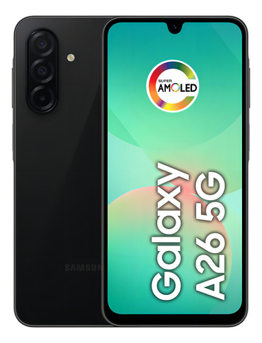 Teléfono celular Samsung Galaxy A26 5G 256 GB, 8 GB de RAM, cámara de 50 MP, Ip67, pantalla Super Amoled 6.7, NFC - negro