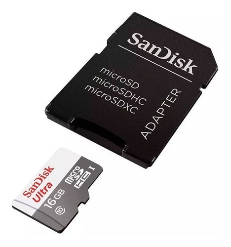 Micro Sd 16gb 80mbs Uhsi Ultra Clase 10 Sdsquns-016g Sandisk