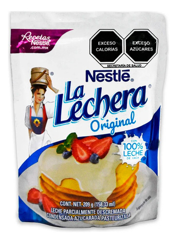 Leche Condensada La Lechera Original Nestlé Sobre De 209g