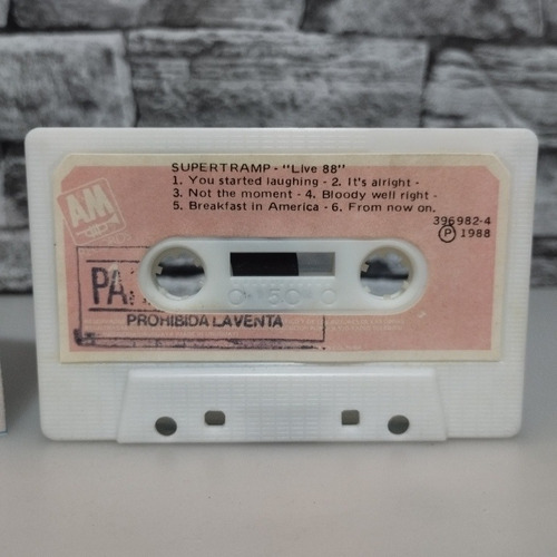 Supertramp Live '88 Difusión Uruguay Am Records Rock 1988 (Usado)
