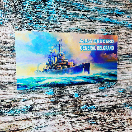 A.r.a Crucero General Belgrano Cartel De Chapa Decorativo