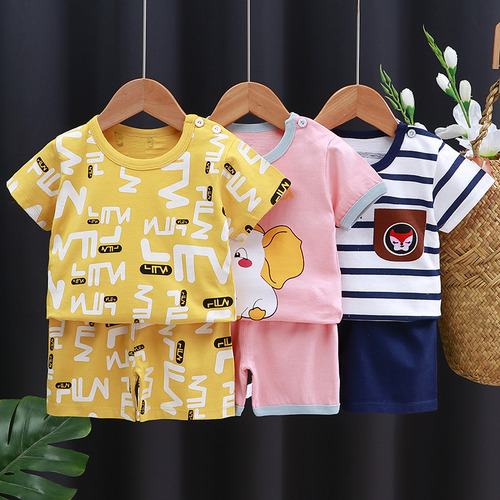 Conjunto De Ropa De Bebé Unisex Con Mangas Cortas
