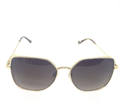 Óculos De Sol Evoke Dourado Marrom Degradê 57mm
