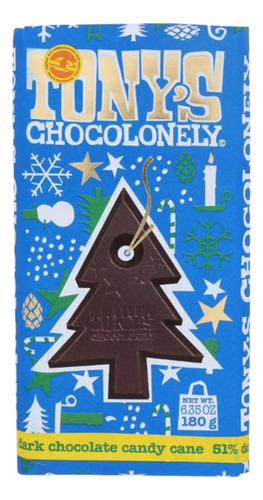 Tony's Chocolonely Dark Chocolate Candy Cane 51