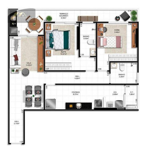 Imagem 21 de 22 de Apartamento Com 2 Dormitórios À Venda, 72 M² Por R$ 377.249 - Ocian - Praia Grande/sp - Ap2789