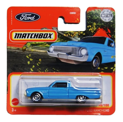 Matchbox Metal 1961 Ford Ranchero Color Azul