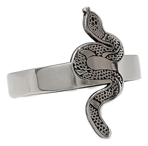 Anillo Serpiente VĂbora Culebra Salud Medicina Plata 925 Plata 925 A - Chico Plata 925
