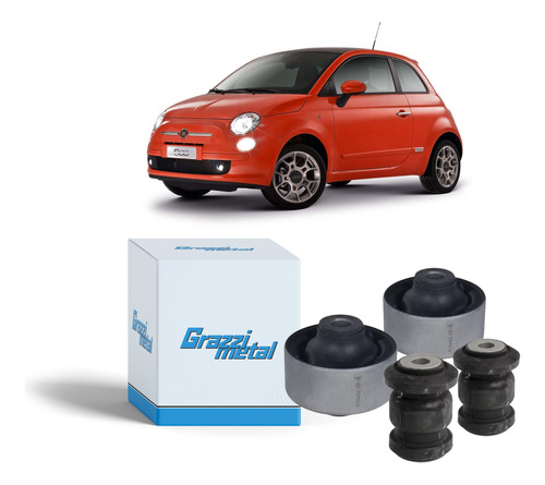 Kit Bucha Bandeja Dianteira Fiat 500 Cinquecento Polones