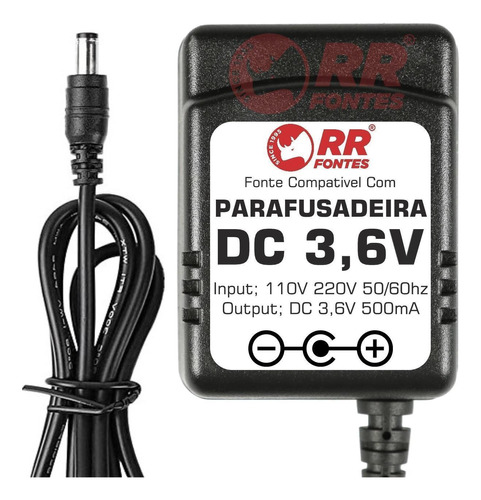 Fonte Carregador 3,6v Para Parafusadeira Multilaser Philips