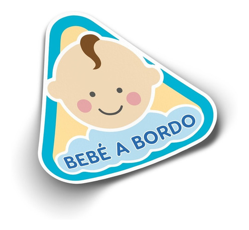 Bebé A Bordo Nube Sticker Letrero Vinil Adhesivo Auto 13cm