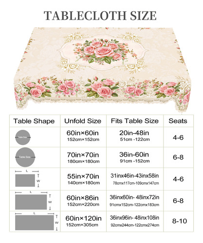 Mantel Redondo, 1 Pieza De Estampado Floral