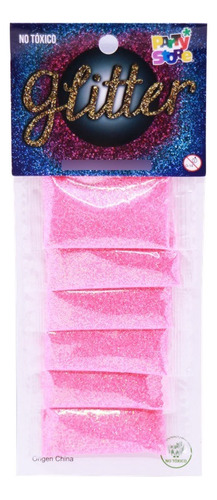 Glitter Gibre Givre Purpurina X6 Rosa Chicle Iridiscente