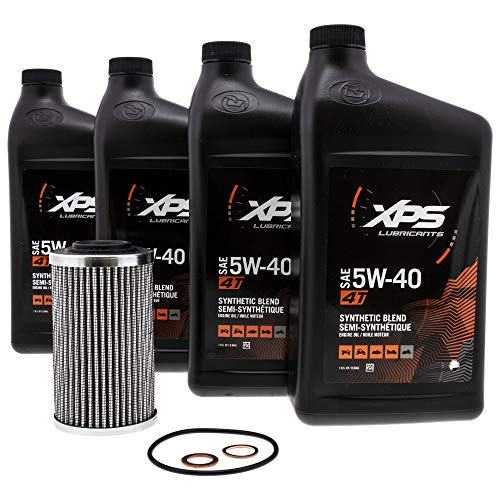 Can-am Spyder 4t 5w-40 Synthetic Blend Oil Change Kit For Ro