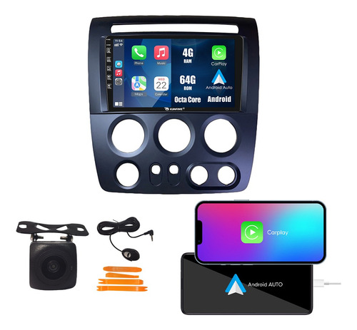 Radio Estéreo Android Para Hummer H3 2005-2010 Lhd 4+64g