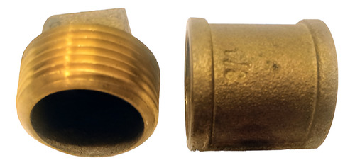 Plug Tampão Metal 1 Com Luva 3/4 Água Quente / Fria Kit