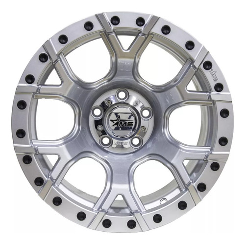 Ams 16x8 5x114.3 Et-15 Silver Raptor 1 (set 4 Llantas)