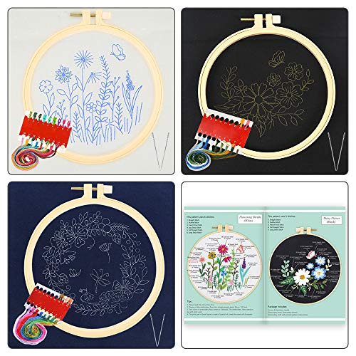 Kit De Bordado Principiantes Con Patron E Instrucciones Varios Colores