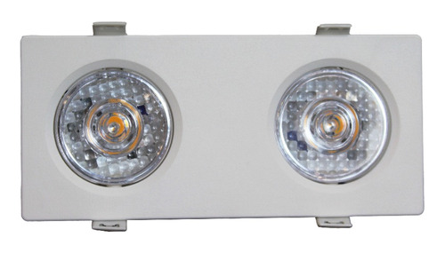 Spot Led Embutir Duplo 2x5w 10w Bivolt Branco Quente 110V/220V