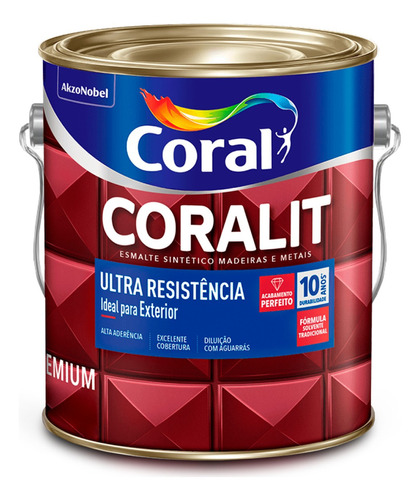 Coralit Ultra Resistência Alto Brilho Branco Gelo Gl 3,6l