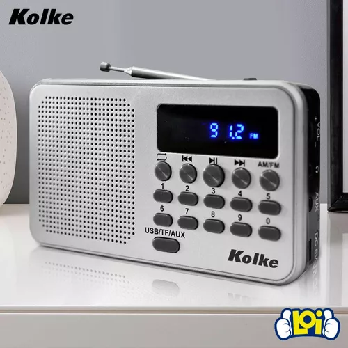 Radio Kolke Kpr364 Am/fm Usb Batería Recargable Display Led