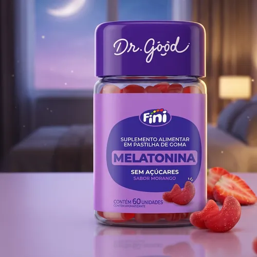 Melatonina Dr Good Fini Gomas Do Sono Morango 60 Gomas Morango