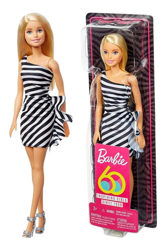Boneca Barbie Loira Edição Especial 60 Anos Original Mattel