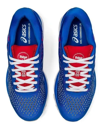 Tenis Asics Hombre Azul Gel Cumulus 21 Retro Run 1011a787400