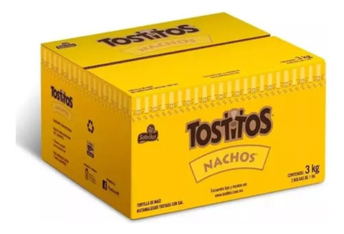 Tostitos Para Nachos Totopos 3/ 1 Kgz 2 Unidades