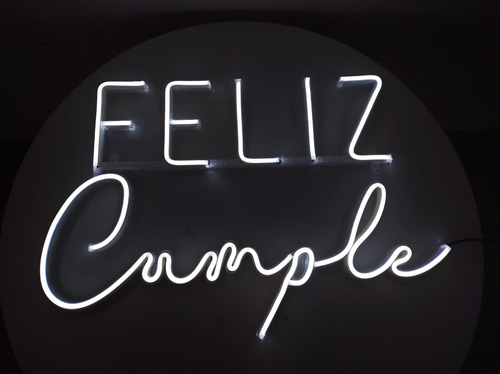 Cartel Neon Led Feliz Cumple