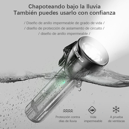 Recargable Usb Mini Linterna Led Lmpermeable Larga Distanci