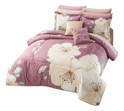 Edredon Lavable Lúa Berry Microfibra Individual Concord Color Lila