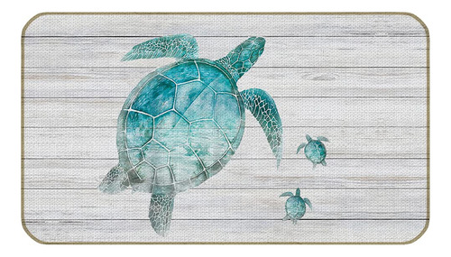 Tapete Decorativo Diseño Tortuga Marina Animal Nautico 17 X