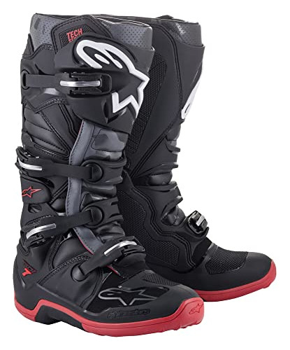 Botas Alpinestars Tech 7 Negro-gris Frío-rojo (talla 11) (**