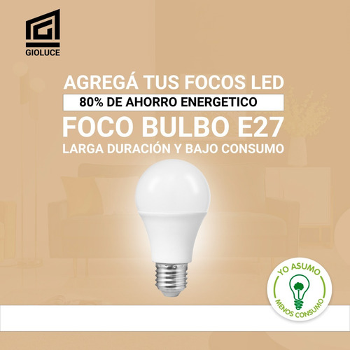 Imagen 4 de 10 de Lampara Led E27 12w Bajo Consumo Fria Calida X12 Rosca Comun