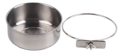 Comedero De Acero Inoxidable Para Comida Y Agua Para Pájaros
