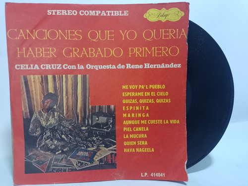 Disco Lp Celia Cruz / Orq René Hernández / Canciones Que Yo 