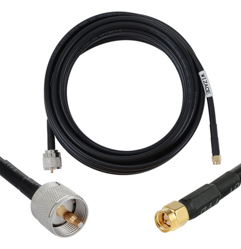 Wizace Cable De Extensin Sma Macho A Pl259 Uhf S-lmr240 De 5