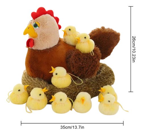 Peluche De Gallina De Pascua Con Sonido Para La Familia