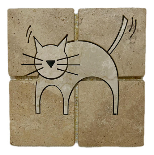 Azulejo Mozart Gato Mármore Carrara 20x20/3cm Vendo Avulso 