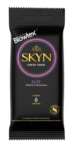 Imagem 1 de 1 de Preservativo Skyn Sem Látex Elite 6 Unidades Blowtex