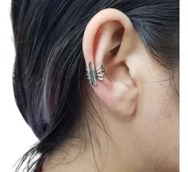 Comprar Piercing 2pcs Falso Cuff Oreja Par Unisex Mujer Hombre Acero