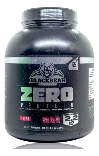 Proteína Zero Carbs 2.2 Kg Fresa 65 Serv Isolatada Blackbear