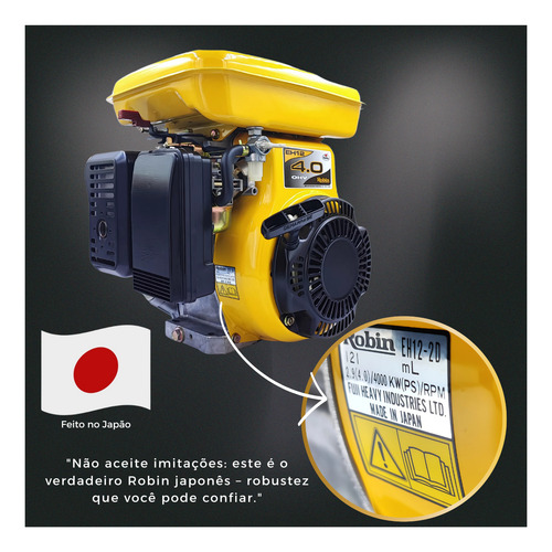 Motor Gasolina Robin Eh12-2d 4.0hp Original Japonês