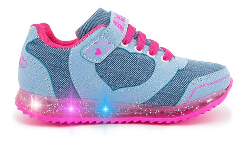 Tenis Tendencia Luces Colección Para Niña 15-21.5 Colores